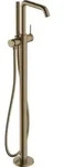 Einhebel-Wannenmischer Tecturis E bodenst Ausladung 194mm brushed bronze brushed