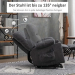 HOMCOM Fernsehsessel mit Aufstehhilfe Relaxsessel mit W&auml;rme- und...