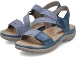 Rieker Sandalen Plat Sandalen Plat - Blauw - Maat 43 - Blau - 43