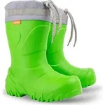 DEMAR Kinder Gummistiefel Winterstiefel Regenstiefel Kinderstiefel Gef&uuml;ttert Gr&uuml;n