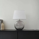 Lindby Tischleuchte Florentino, 49 cm, Keramik, Textil - Wei&szlig;