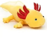 Uni-Toys - Axolotl (gelb mit blauen Augen) - 32 cm (L&auml;nge) -...