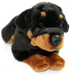 Uni-Toys - Rottweiler, liegend - 45 cm (L&auml;nge) - Pl&uuml;sch-Hund, Haustier -