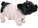Uni-Toys - Schw&auml;bisch-H&auml;llisches Landschwein rosa-schwarz - 28 cm (L&auml;nge) -