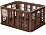 Basil Fahrradkorb Crate , braun, M - Silber