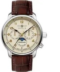 Zeppelin 9636-5 Herrenuhr 100 Jahre Mediterran&eacute;e Mondphase - Creme
