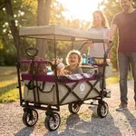 Miweba Bollerwagen MB-20 faltbar | Transportwagen mit Dach - Handwagen -