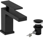Einhbel-Waschtischmischer Tecturis E 80 CoolStart EcoSmart+ m ZAG mattschwarz