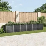 vidaXL Garten-Hochbeet Verzinkter Stahl 480x80x77 cm Anthrazit - Grau