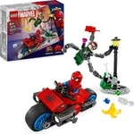 LEGO Marvel Motorrad-Verfolgungsjagd: Spider-Man vs. Doc Ock, Superhelden-Spielzeug