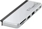 Satechi - Dual USB-C Hub for Surface Pro 9/10/11 - Grau