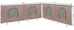 2 Seitenteile mit PVC Fenster f&uuml;r Lounge Pavillon Sahara 4x4m Seitenwand Sand -