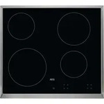 AEG - HK624000XB - Einbau-Glaskeramik-Kochfeld - Edelstahl - 60 cm - Schwarz