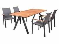 Tischgruppe DAVINA Set 04, 7-tlg. | 1 × Tisch 305399 | 6 × Stapelstuhl 305396