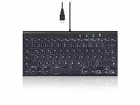 Perixx PERIBOARD-429 DE, kabelgebunden, USB Mini Tastatur mit...
