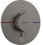 Fertigmontageset ShowerSelect Comfort S Thermostat, UP brushed black chrome brushed