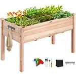 VEVOR Holz Hochbeet Pflanzkasten 120 x 58 x 76 cm Blumen Gem&uuml;se Kr&auml;uter,...