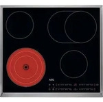 AEG HRB64470XB, Schwarz, Integriert, 60 cm, Keramik, Glaskeramik, 4 Zone(n) -...