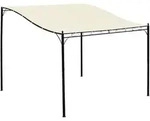 Outsunny Pergola Terrassen&uuml;berdachung Pavillon Vordach Creme 297x297x198/245 cm -