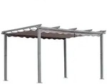 Angel Living Pergola aus Aluminium in anthrazit, Dachrohre aus Stahl, Verstellbares