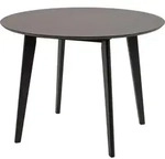 Actona Roxby, Rundform, Fester Tisch, Schwarz, Gummibaumholz, 4 Bein(e), Schwarz -