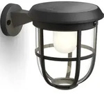 Philips Radii Wandleuchte, 1,3 W, Wandbeleuchtung f&uuml;r den Au&szlig;enbereich, Schwarz,