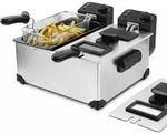 H.Koenig DFX600 Fritteuse / Edelstahl / Doppelbecken 3L / herausnehmbare