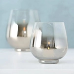 Boltze Windlicht Grazia 18cm silber-transparent, Dekoration f&uuml;r Weihnachten -...