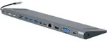 Gembird A-CM-COMBO9-01, USB 3.2 Gen 1 (3.1 Gen 1) Type-C, 60 W, 10,100,1000...