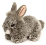 Uni-Toys - Angorakaninchen grau, liegend - 18 cm (L&auml;nge) - Pl&uuml;sch-Hase,...