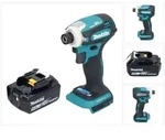 Makita DTD 172 T1 Akku Schlagschrauber 18 V 180 Nm 1/4" Brushless + 1x Akku 5,0...