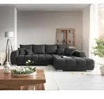 DELIFE Ecksofa Josea 300x220 cm Mikrofaser Schwarz Recamiere rechts - Schwarz