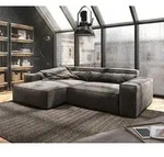 DELIFE Ecksofa Sirpio XL 270x170 cm Mikrofaser Khakibraun Recamiere variabel mit