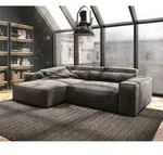 DELIFE Ecksofa Sirpio XL 270x170 cm Mikrofaser Khakibraun Recamiere variabel -...