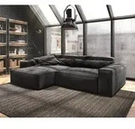 DELIFE Ecksofa Sirpio XL 270x170 cm Mikrofaser Schwarz Recamiere variabel - Schwarz