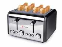 alpina Toaster - 4 Scheiben Brot - 230V/1500W - 6 Bräunungsstufen - Auftauen -