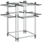 vidaXL W&auml;schetrockner 107x107x120 cm Aluminium - Silber
