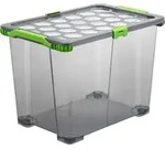 Box m. R&auml;dern 65 l EVO TOTAL PROTECTION, Farbe:Anthrazit & Gr&uuml;n