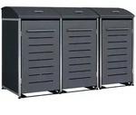 DEGAMO M&uuml;lltonnenbox 3er KIEL 211x83x136cm f&uuml;r 3x Tonne 120 und 240 Liter,...