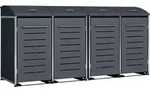 DEGAMO M&uuml;lltonnenbox 4er KIEL 278x83x136cm f&uuml;r 4x Tonne 120 und 240 Liter,...