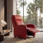 Fernsehsessel Relaxsessel Liege Sessel Denver, Kunstleder rot