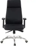 FineBuy B&uuml;rostuhl PORTO Echt-Leder Schwarz ergonomisch mit Kopfst&uuml;tze Chefsessel
