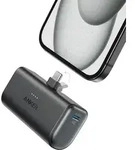 Anker Nano Powerbank (22,5W, Integrierter USB-C Konnektor) Schwarz - Schwarz