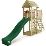 Spielturm Wickey JoyFlyer mit Rutsche und Kletterwand in Gr&uuml;n - Beige