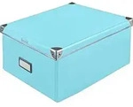 Idena Aufbewahrungsbox faltbar t&uuml;rkis 35x28x17cm - T&uuml;rkis