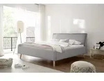 Meise M&ouml;bel Polsterbett Frieda 160x200 cm | Bettgestell | Kopfteil glatt | Webstoff