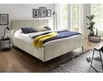 Polsterbett Doppelbett Bett Lizzano mit Stoffbezug Cloud 02 beige-160 x 200 cm -