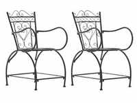 CLP 2er Set Stühle Sheela handgefertigt mit antiker Patina, Farbe:bronze