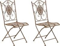 CLP 2er Set Gartenst&uuml;hle Sibell antik braun