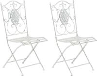 CLP 2er Set Gartenst&uuml;hle Sibell antik wei&szlig;